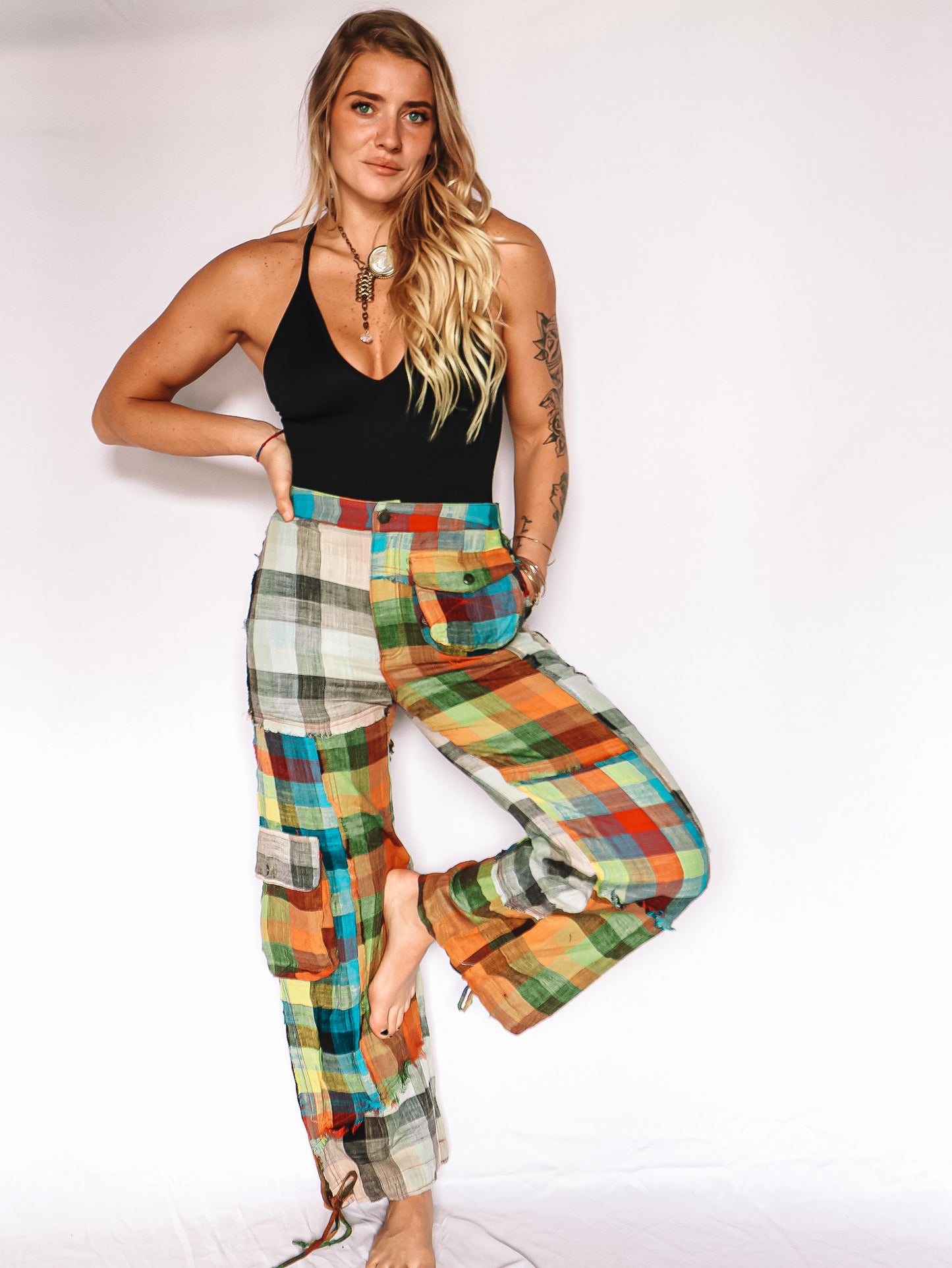 Load image into Gallery viewer, Fiona Patchwork Pants
