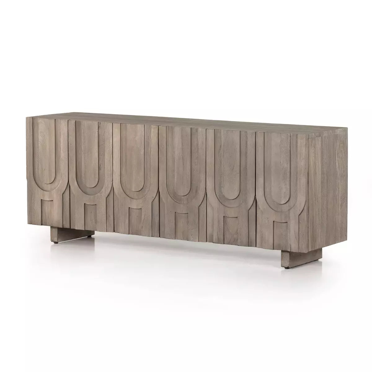 Aged Grey Media Console