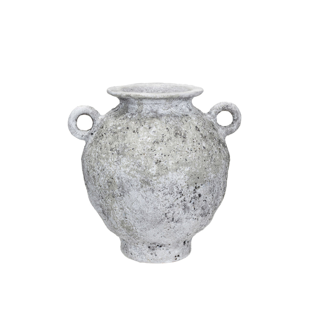 
                  
                    Stoneware Vase w/ Handles, Volcano Finish (Each One Will Vary)
                  
                