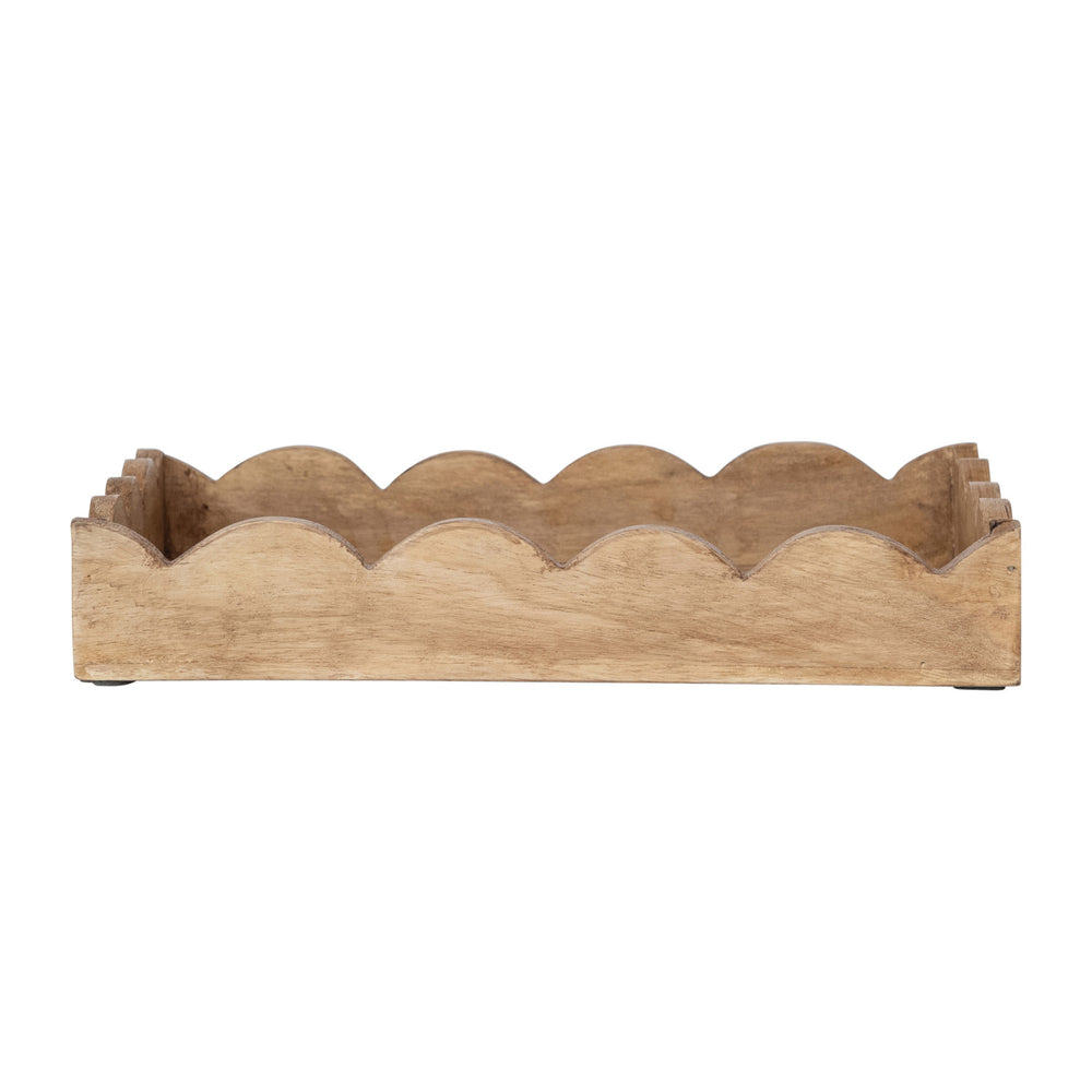 
                  
                    Mango Wood Scalloped Tray, Natural
                  
                