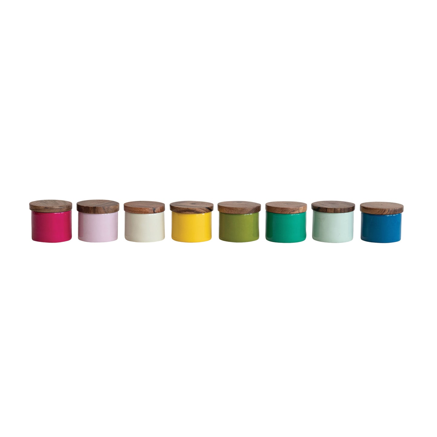 Stainless Steel Mini Pinch Pot with Acacia Wood Lid, 8 Colors