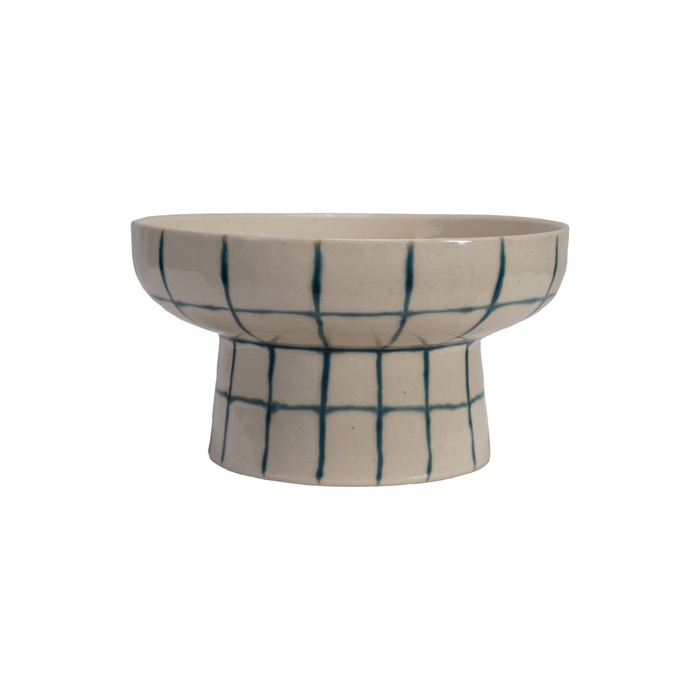 
                  
                    Hand-Painted Stoneware Pedestal Bowl (Each Will Vary)
                  
                