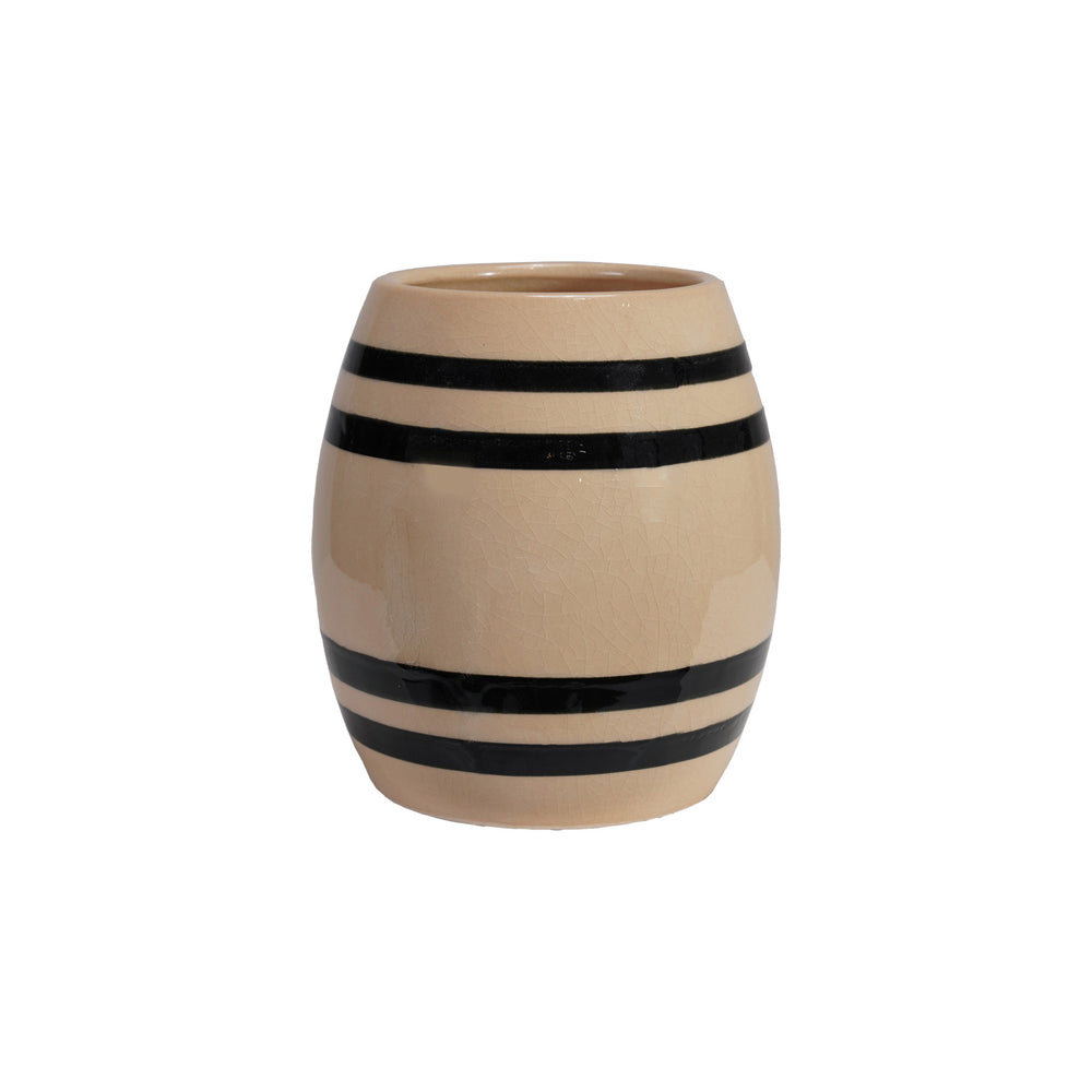 
                  
                    Stoneware Vintage Reproduction Crock with Stripes (Each Will Vary)
                  
                