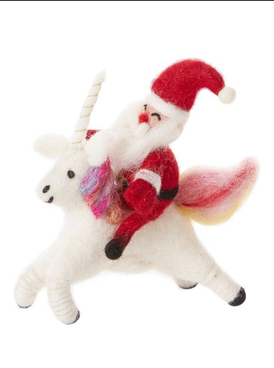 Riding Santa Ornament