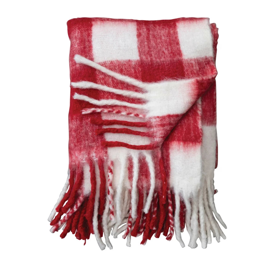 Red Plaid Throw