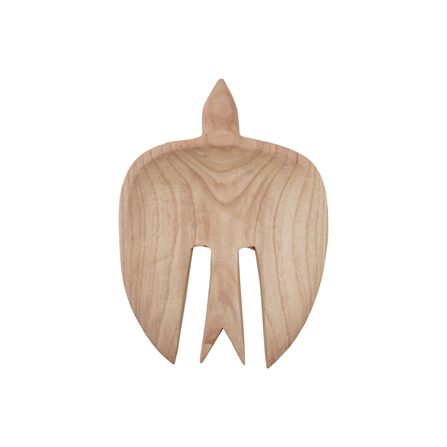 Decorative Paulownia Wood Bird Shaped Tray, Natural