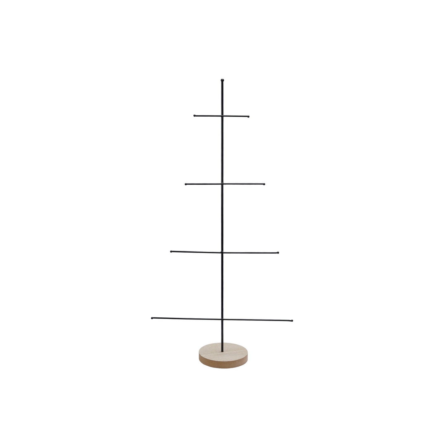 16"L x 5-1/2"W x 32"H Metal Tree Display with MDF Base