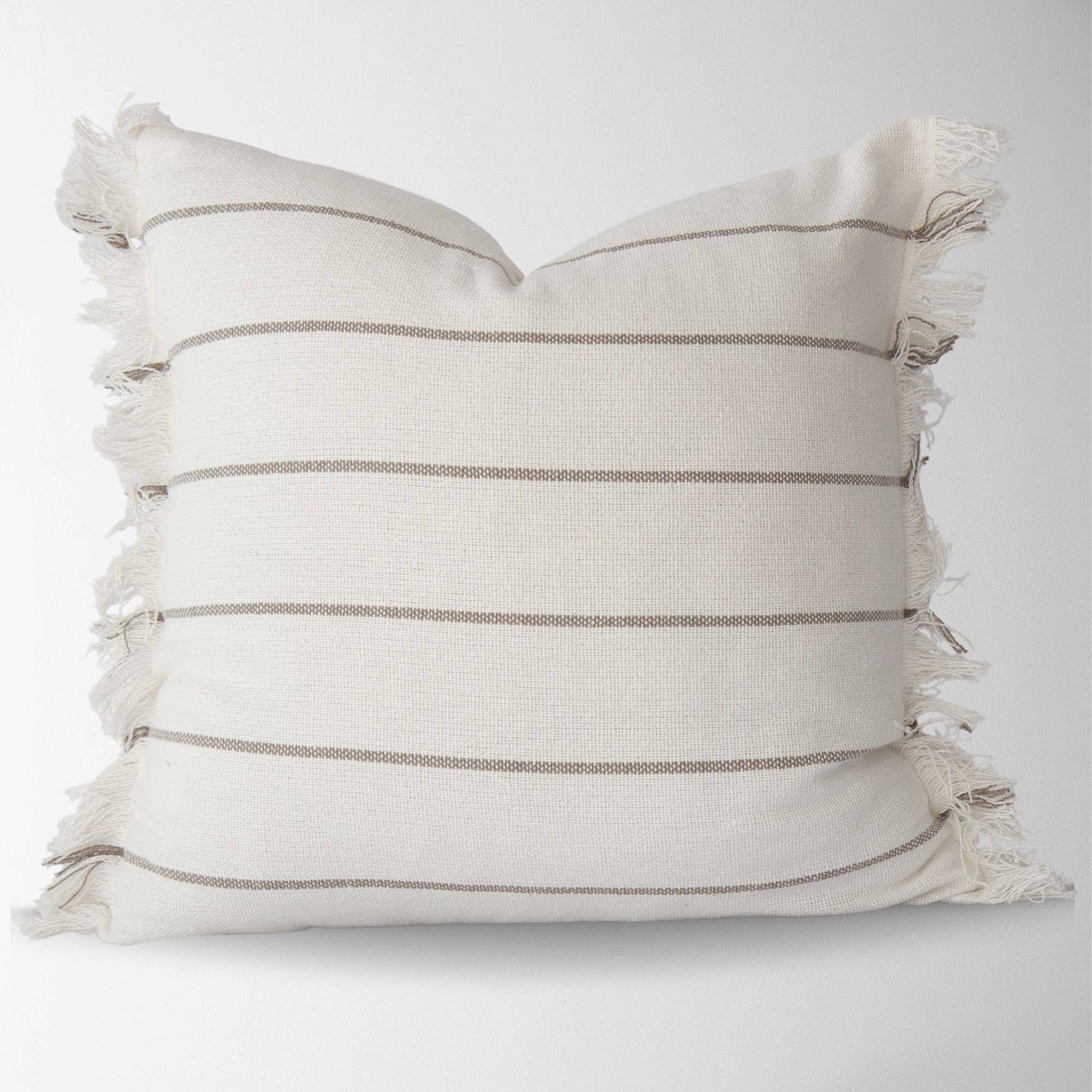 Taylor Striped with Frayed Edge Pillow | 22"