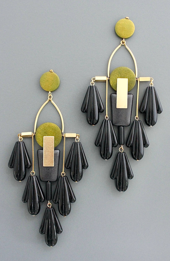 Art Deco Statement Earrings