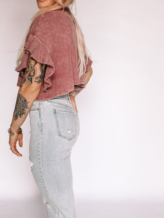 Sundaze High Rise Dad Jeans in Motto