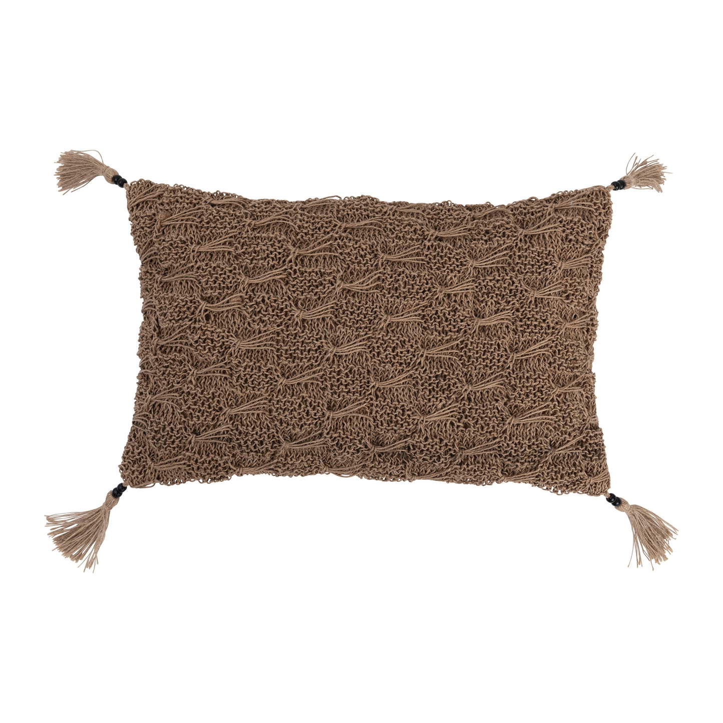 Load image into Gallery viewer, Macrame Lumbar Pillow | 20&amp;quot; x 12&amp;quot;
