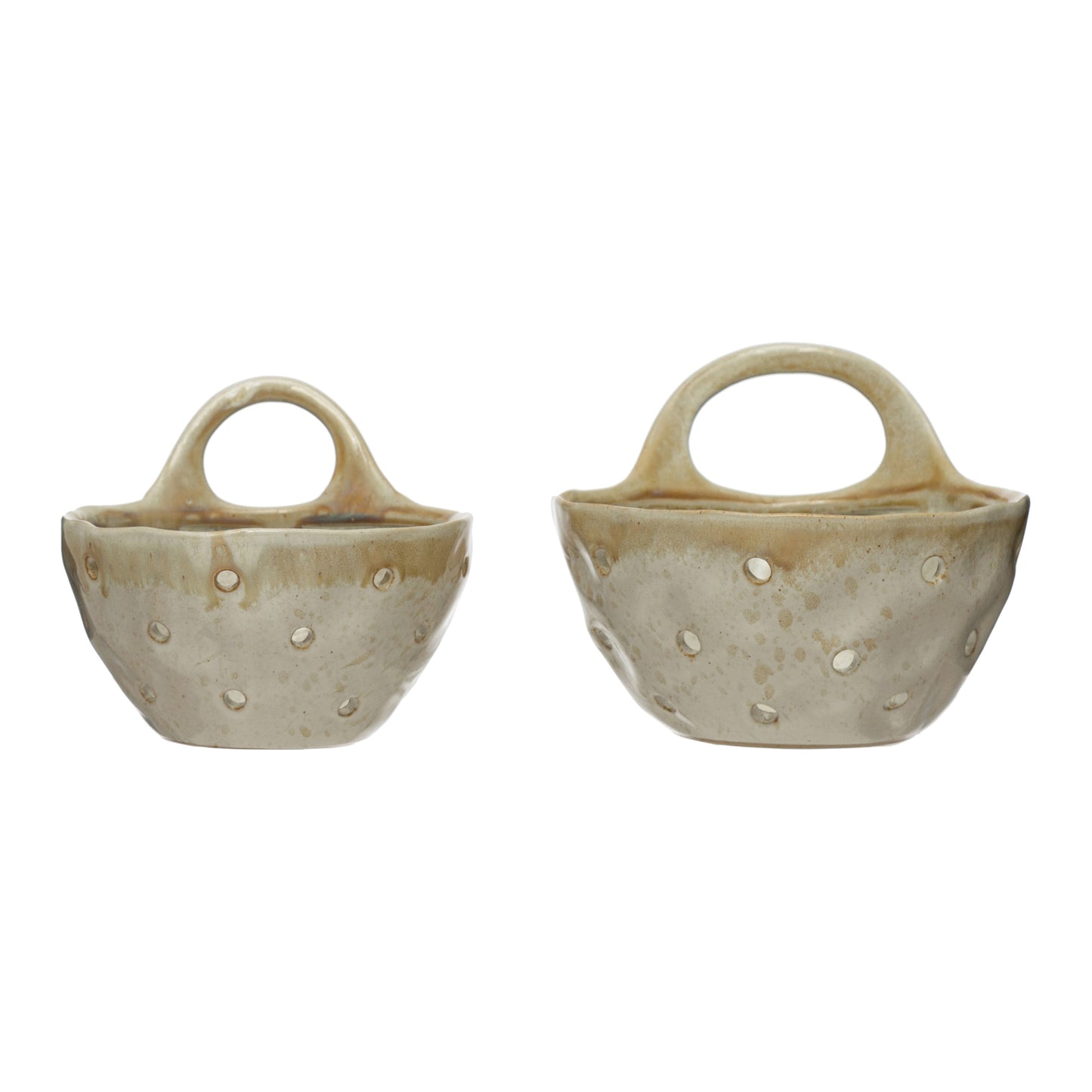 Load image into Gallery viewer, Stoneware Colanders with Handles | Set of 2

