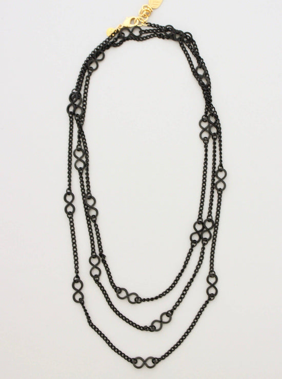 Load image into Gallery viewer, Black Plate Chain Necklace
