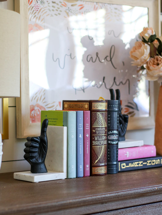 Set of Hand Sign Bookends