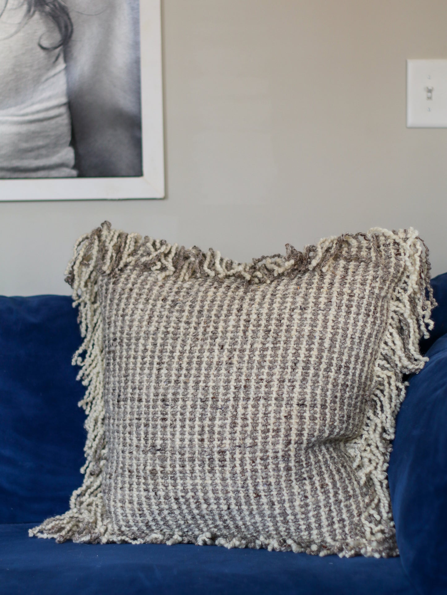 Load image into Gallery viewer, Stonington Fringe Pillow | 22&amp;quot; x 22&amp;quot;
