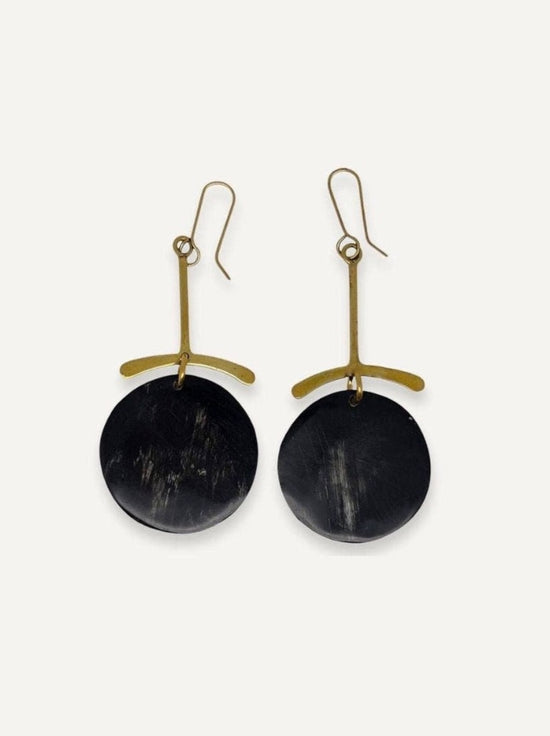 Ankole Horn Earrings | Black