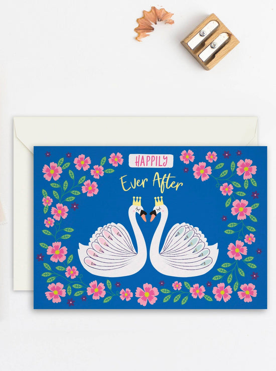 Swan Wedding Greeting Card