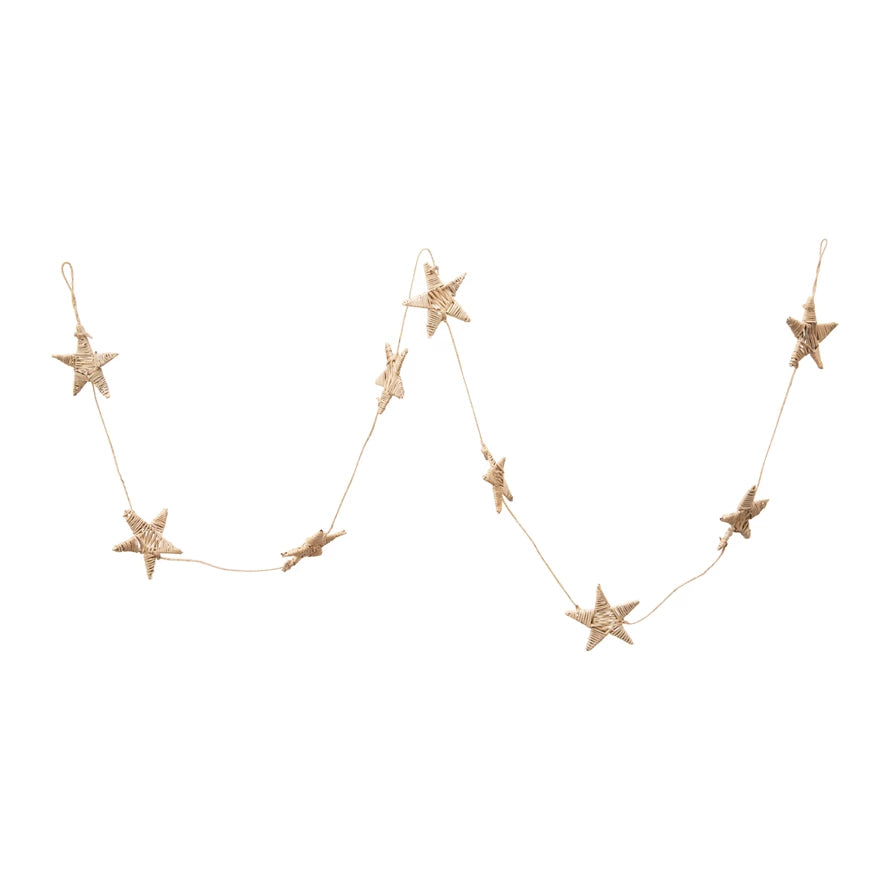 Load image into Gallery viewer, Dried Natural Lata Star Garland
